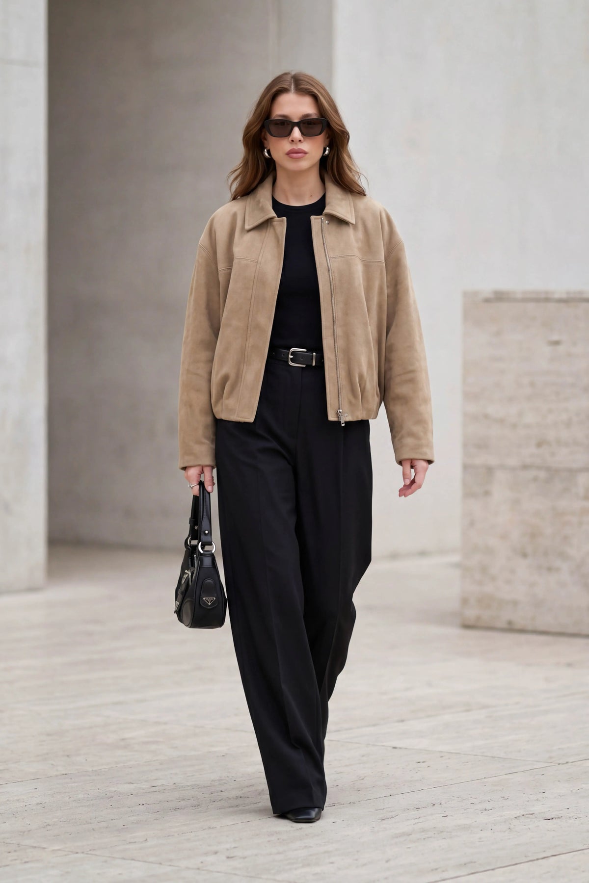 Cazadora bomber Oriana - Beige