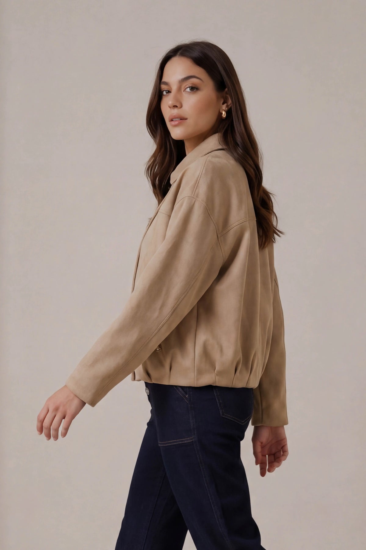 Cazadora bomber Oriana - Beige