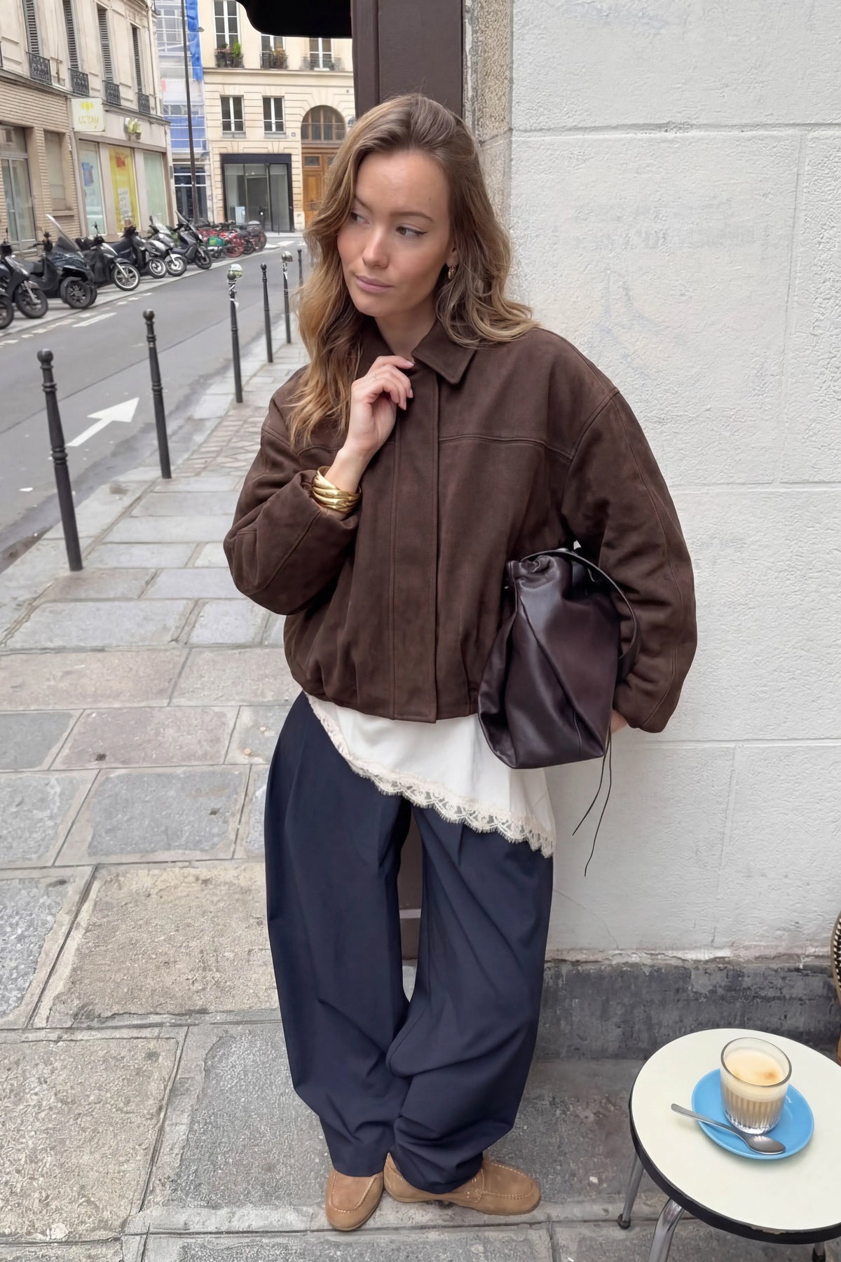Cazadora bomber Oriana - Chocolate