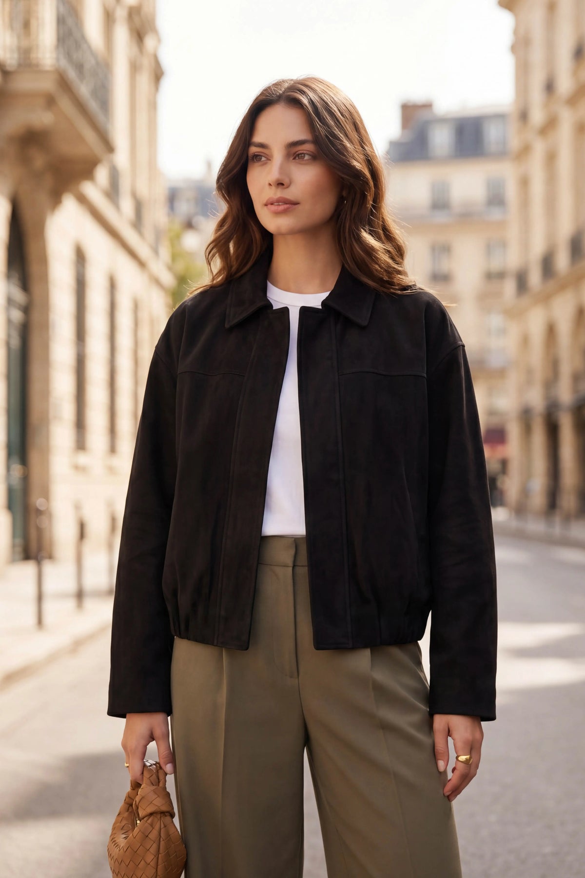 Cazadora bomber Oriana - Negro