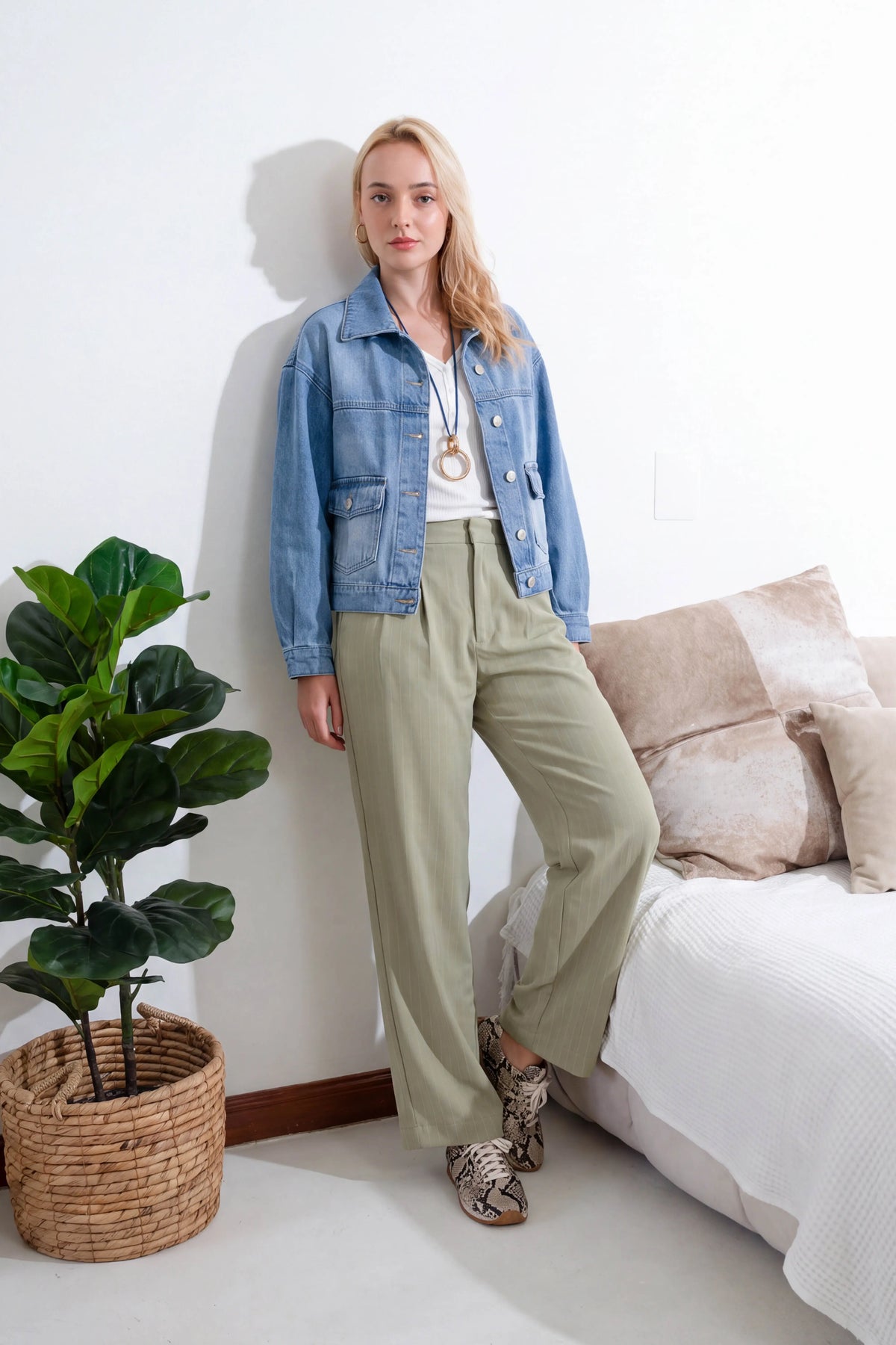 Pantalón Luana Rayas - Verde