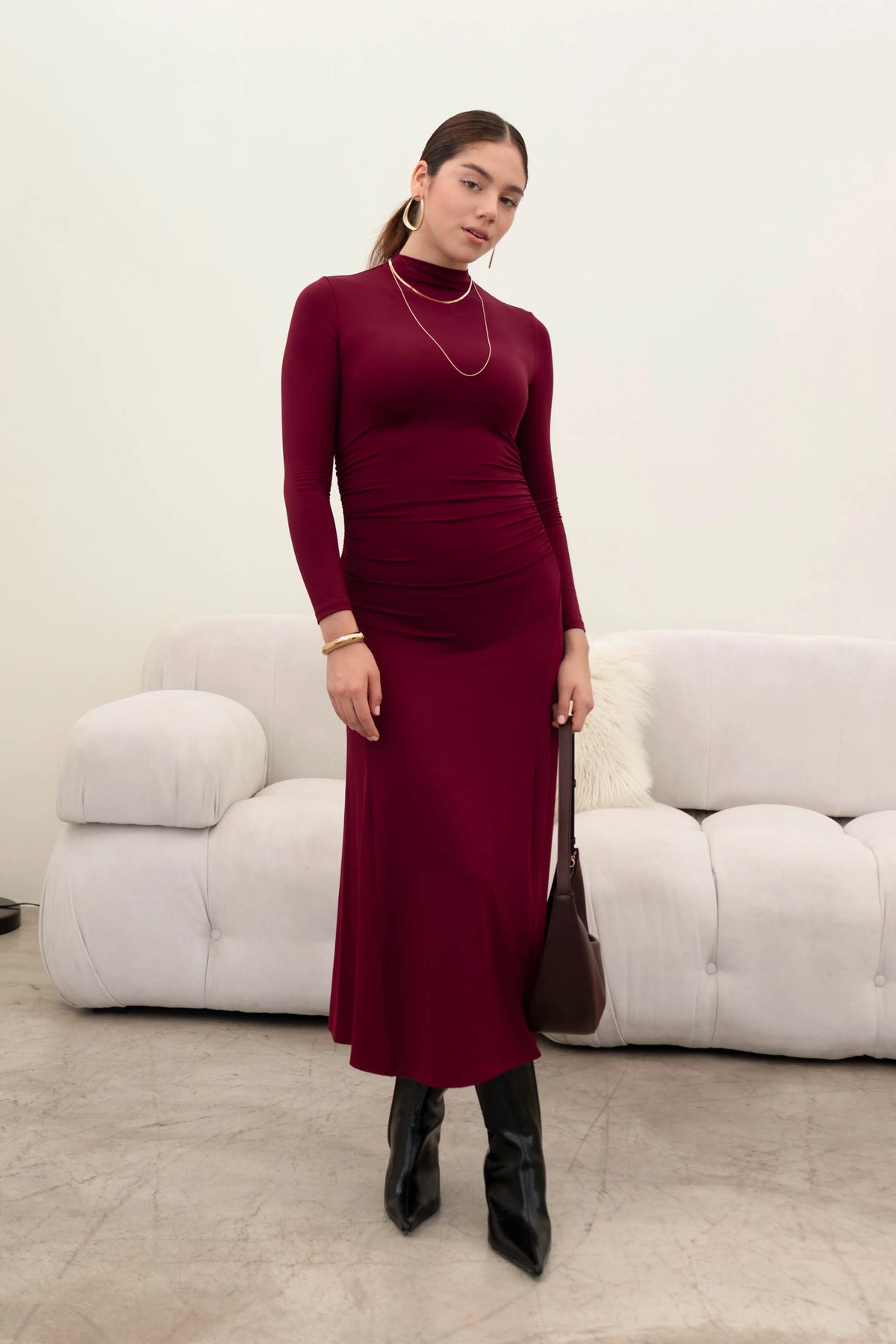 Vestido Brissa - Guinda